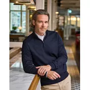 Sweter z krótkim zamkiem - navy