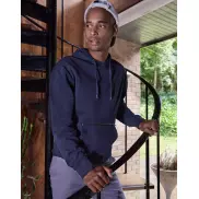 Bluza z kapturem Pique z kieszonką na zamek - navy