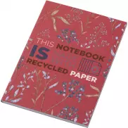 Notatnik A6 Novella Austen z miękką okładką z materiału z recyklingu, 50 kartek, czerwony