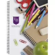 Zeszyt w formacie A4 Wire-o w twardej okładce, biały, czarny